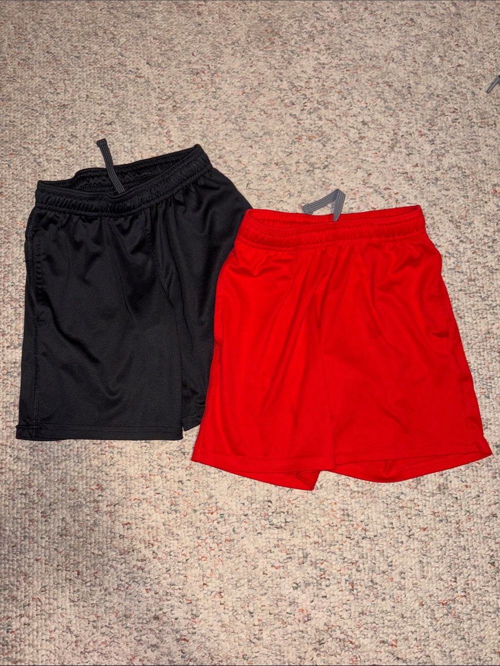 Boys Athletic Shorts - Black and Red